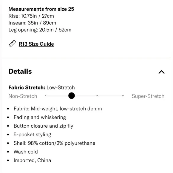 R13 Jane Jean Mire Blue size 28 New with tags - Picture 8 of 10